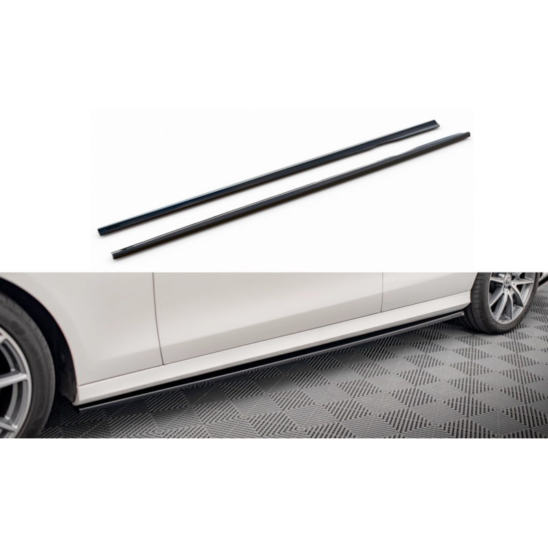 SIDE SKIRTS DIFFUSERS MERCEDES-BENZ E AMG-LINE W213 FACELIFT GLOSS BLACK