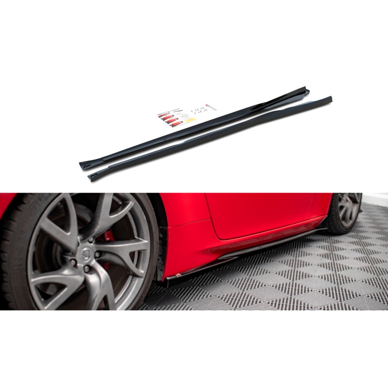SIDE SKIRTS DIFFUSERS V.2 NISSAN 370Z GLOSS BLACK