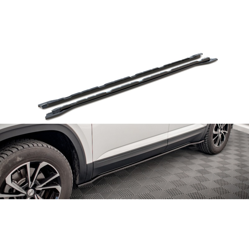 SIDE SKIRTS DIFFUSERS VOLKSWAGEN ATLAS CROSS SPORT GLOSS BLACK