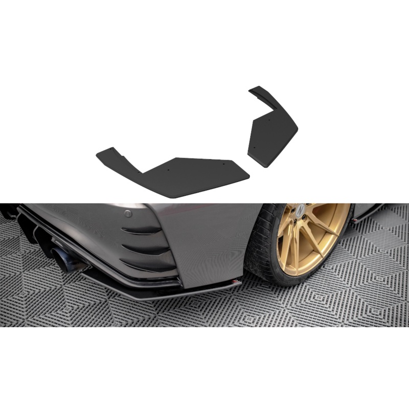 STREET PRO REAR SIDE SPLITTERS NISSAN 370Z NISMO FACELIFT BLACK