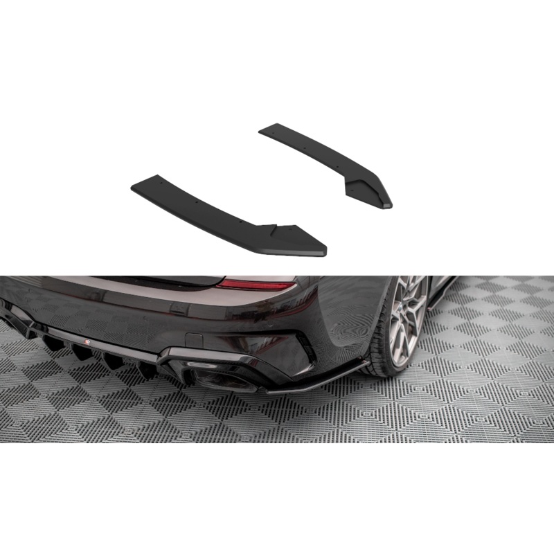 STREET PRO REAR SIDE SPLITTERS V.2 (set for Maxton valance only) BMW 3 M-PACK G20 / G21 BLACK
