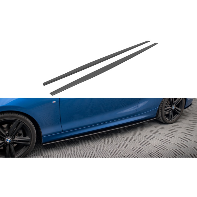 STREET PRO SIDE SKIRTS DIFFUSERS BMW 2 M-PACK F22 BLACK