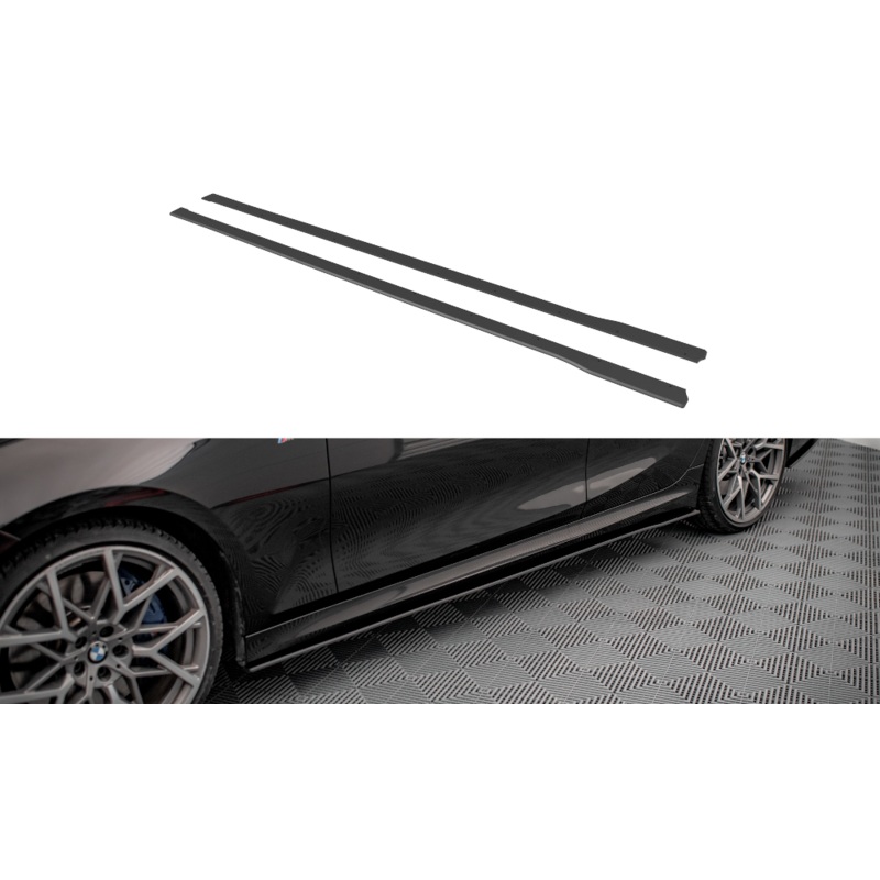 STREET PRO SIDE SKIRTS DIFFUSERS BMW 3 M-PACK G20 / G21 BLACK