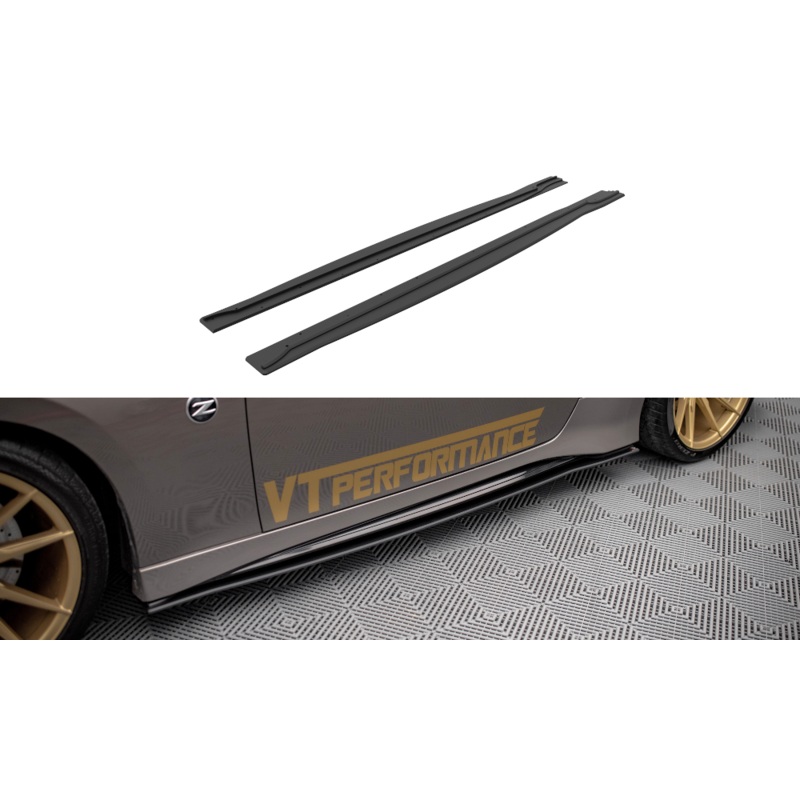 STREET PRO SIDE SKIRTS DIFFUSERS NISSAN 370Z NISMO FACELIFT BLACK