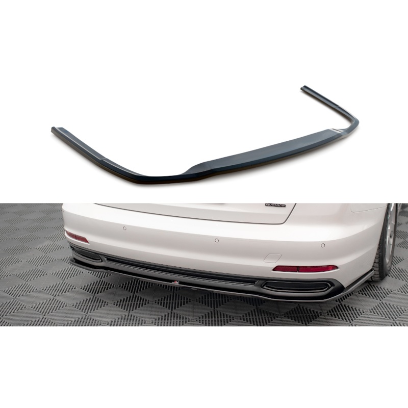 CENTRAL REAR SPLITTER AUDI A6 C8 GLOSS BLACK