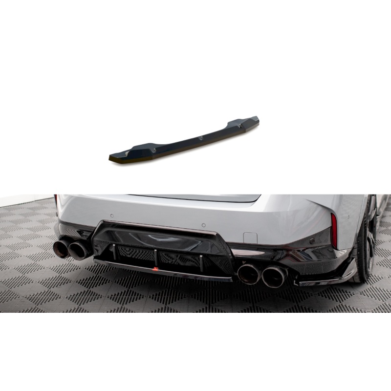 CENTRAL REAR SPLITTER FOR BMW 2 COUPE M240I G42 GLOSS BLACK