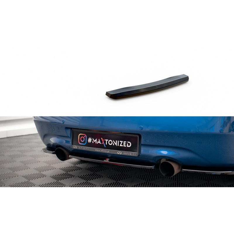 CENTRAL REAR SPLITTER FOR INFINITI G37 COUPE GLOSS BLACK