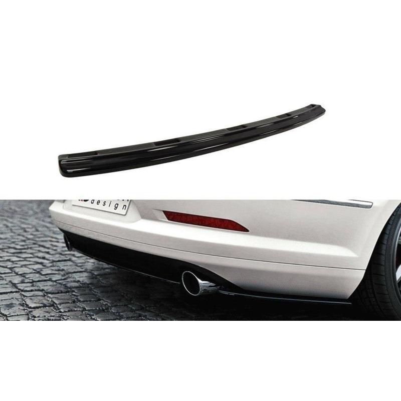 CENTRAL REAR SPLITTER VW PASSAT CC R36 RLINE (PREFACE) (WITHOUT VERTICAL BARS) GLOSS BLACK