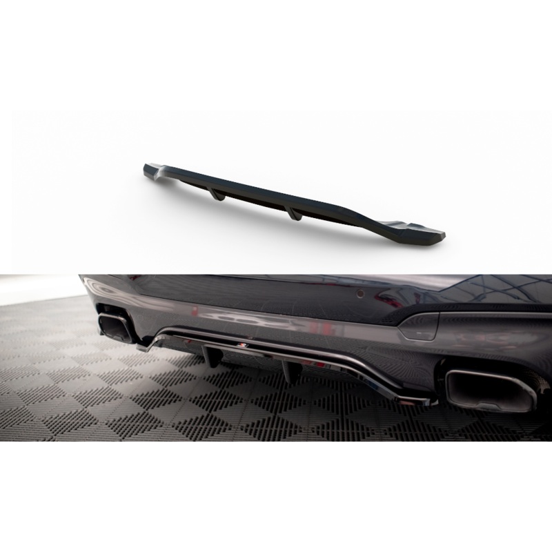CENTRAL REAR SPLITTER (WITH VERTICAL BARS) BMW X3 M40i G01 GLOSS BLACK