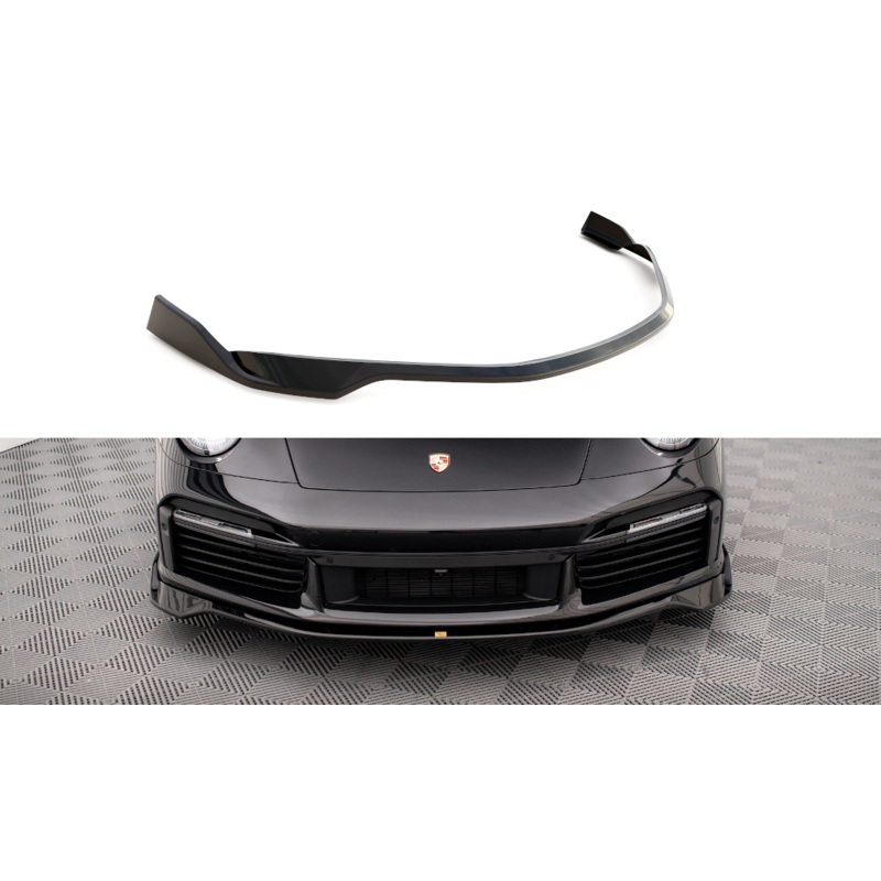 FRONT SPLITTER PORSCHE 911 TURBO S 992 GLOSS BLACK