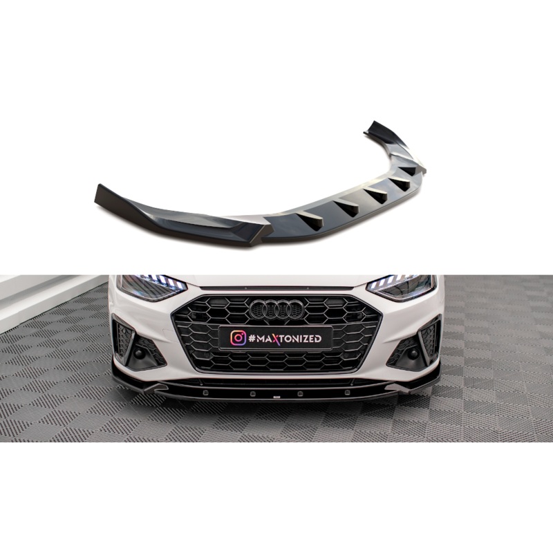 FRONT SPLITTER V.1 AUDI A4 S-LINE / S4 B9 FACELIFT GLOSS BLACK
