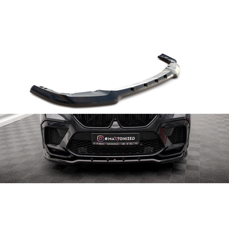 FRONT SPLITTER V.1 BMW X6 M F96 GLOSS BLACK