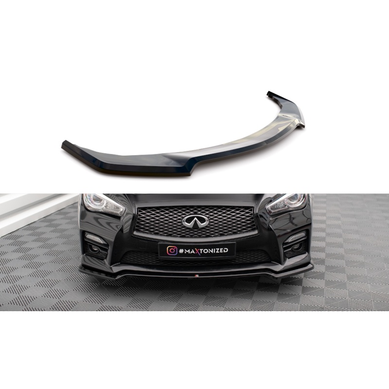 FRONT SPLITTER V.1 INFINITI Q50 S MK1 GLOSS BLACK