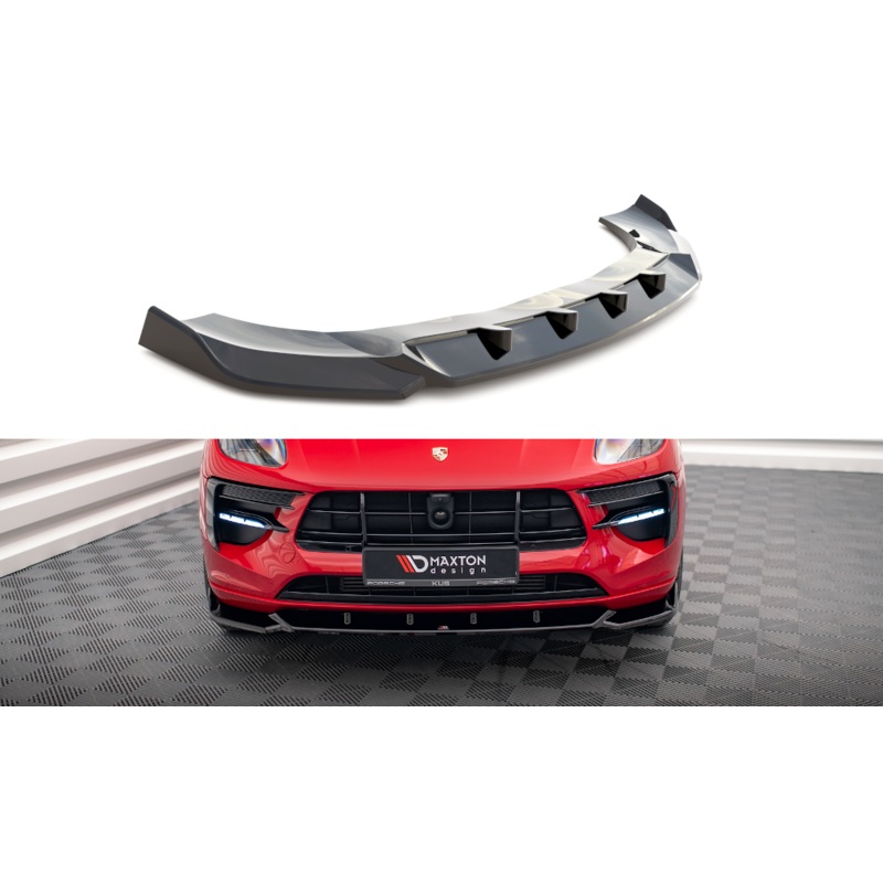 Front Splitter V.1 Porsche Macan GTS / Sport Design Mk1 Facelift GLOSS BLACK