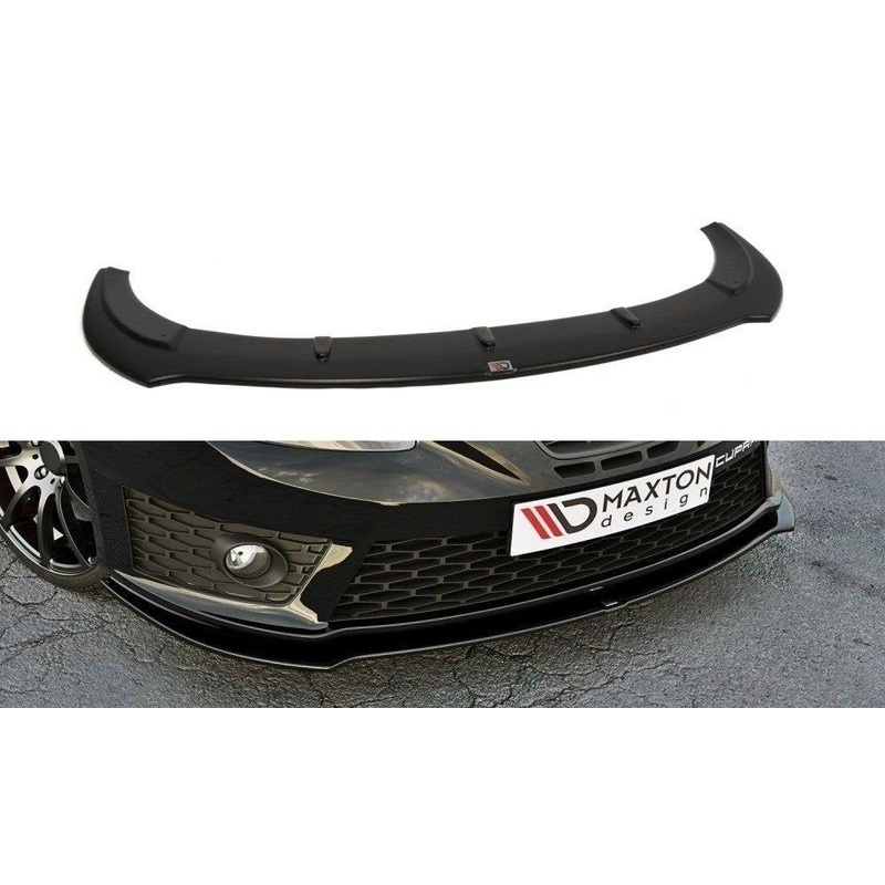 FRONT SPLITTER V.1 SEAT LEON MK2 CUPRA FR (FACELIFT) GLOSS BLACK