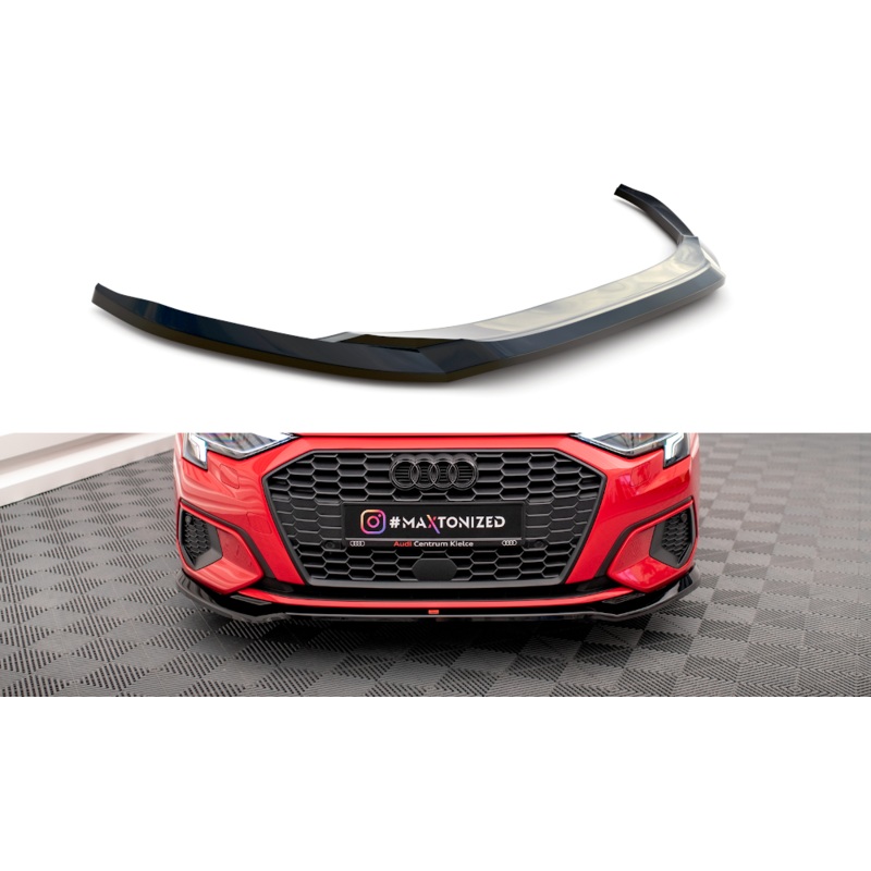 FRONT SPLITTER V.2 AUDI A3 8Y GLOSS BLACK