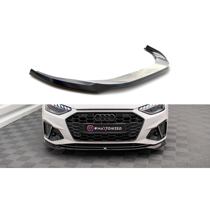 FRONT SPLITTER V.2 AUDI A4 S-LINE / S4 B9 FACELIFT GLOSS BLACK