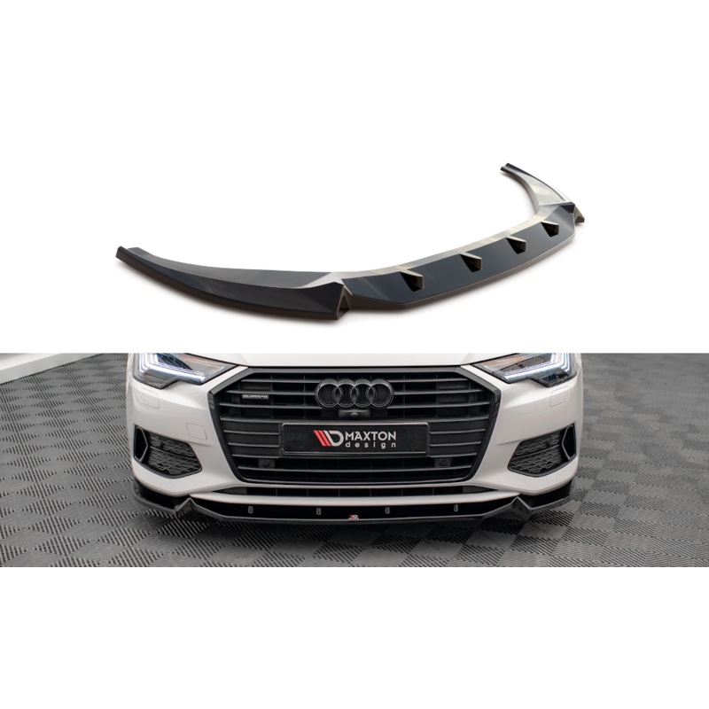 FRONT SPLITTER V.2 AUDI A6 C8 GLOSS BLACK