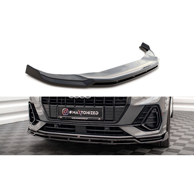 FRONT SPLITTER V.2 AUDI Q3 S-LINE F3 GLOSS BLACK
