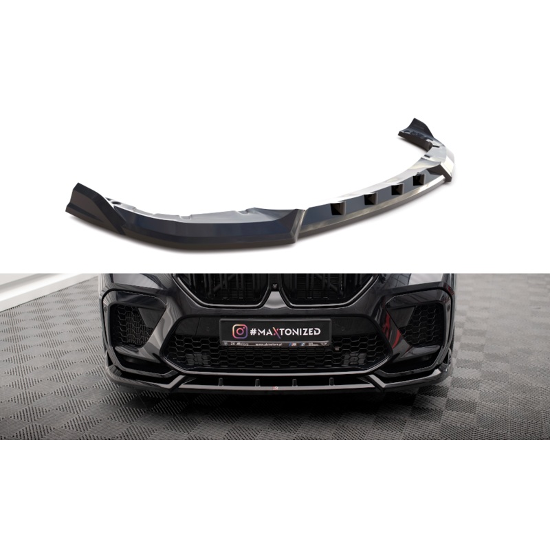 FRONT SPLITTER V.2 BMW X6 M F96 GLOSS BLACK
