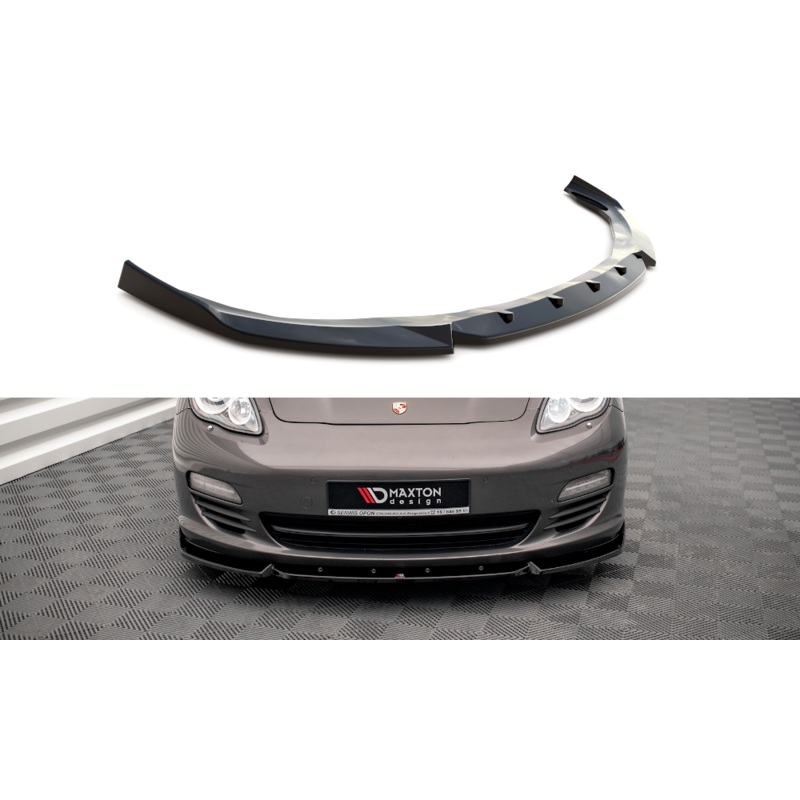 FRONT SPLITTER V.2 PORSCHE PANAMERA / PANAMERA DIESEL 970 GLOSS BLACK