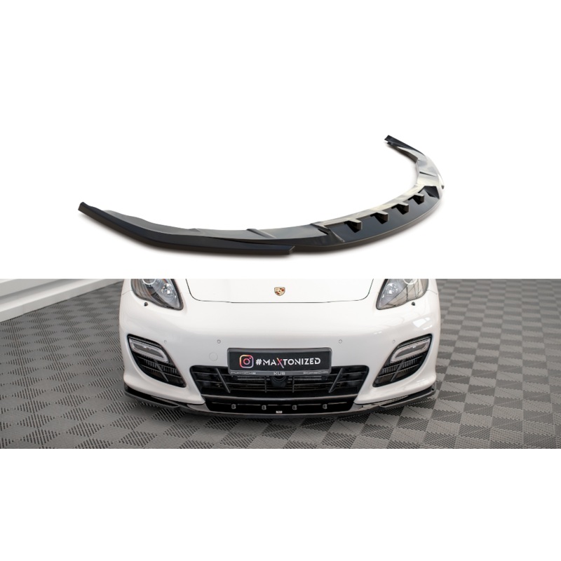 FRONT SPLITTER V.2 PORSCHE PANAMERA TURBO 970 GLOSS BLACK