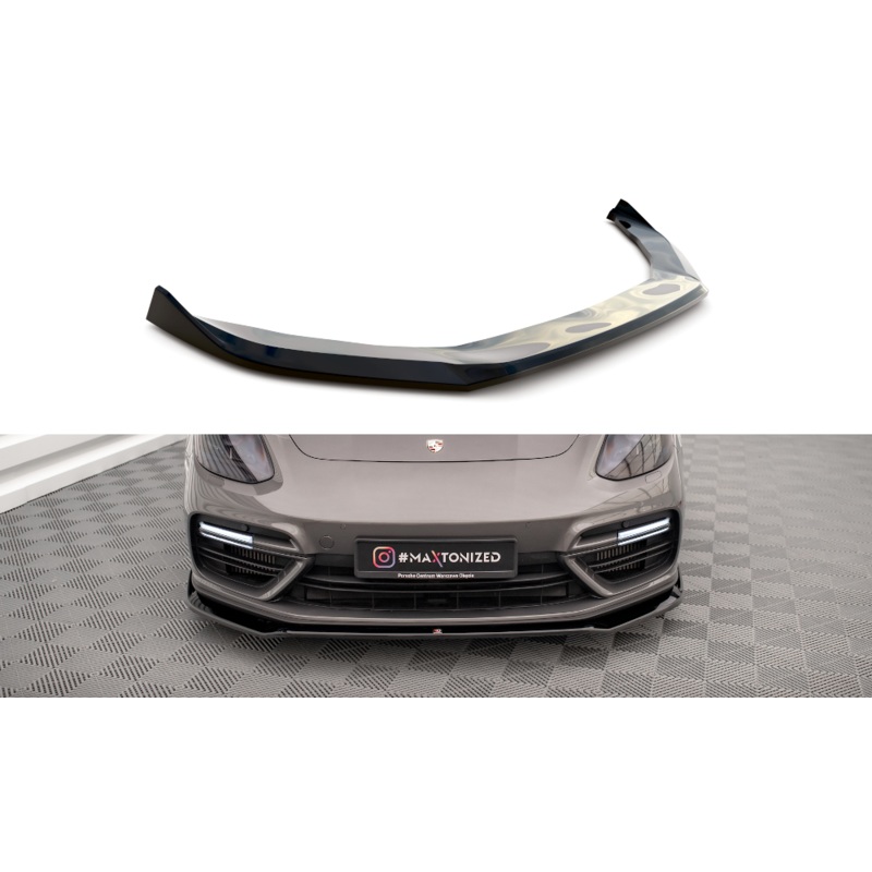 FRONT SPLITTER V.2 PORSCHE PANAMERA Turbo S E-HYBRID 971 GLOSS BLACK