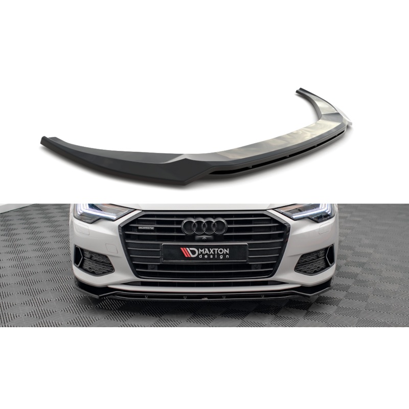 FRONT SPLITTER V.3 AUDI A6 C8 GLOSS BLACK