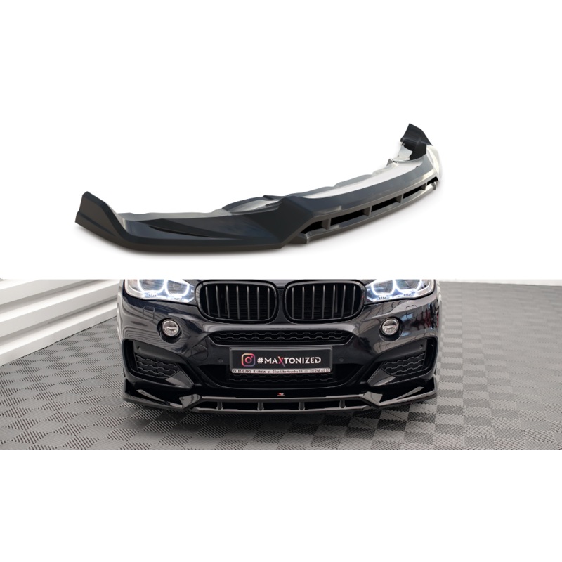 FRONT SPLITTER V.3 BMW X6 M-PACK F16 GLOSS BLACK