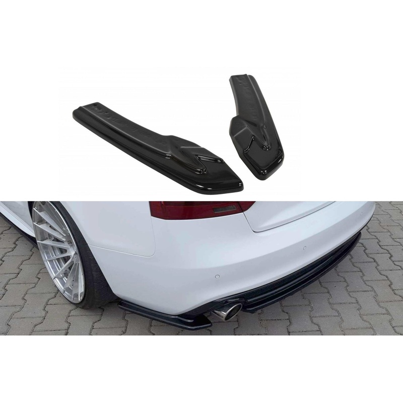 REAR SIDE SPLITTER AUDI A5 S-LINE 8T FL COUPE GLOSS BLACK