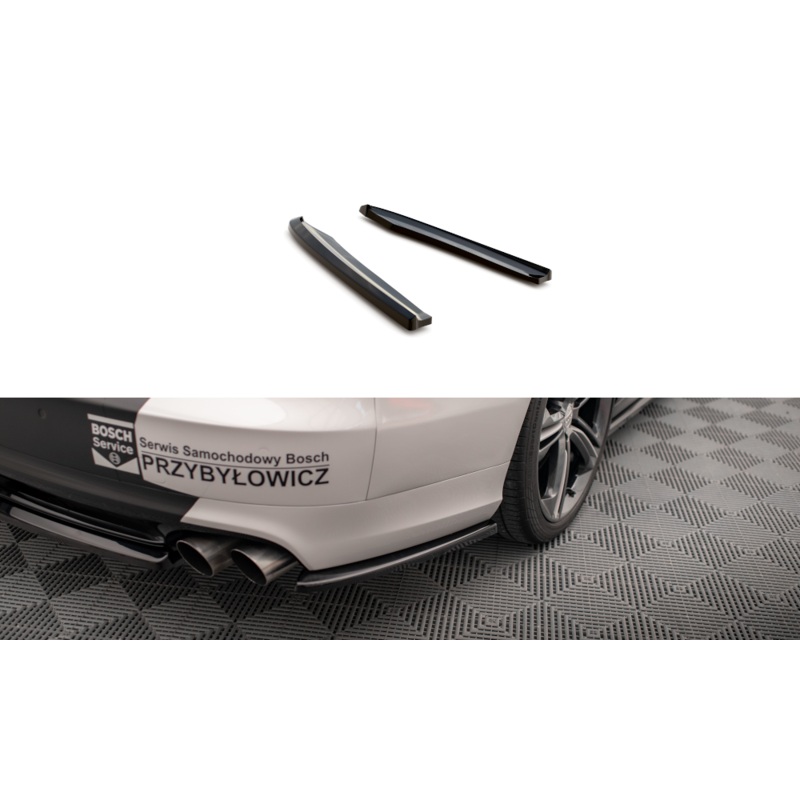 REAR SIDE SPLITTERS AUDI S8 D4 GLOSS BLACK