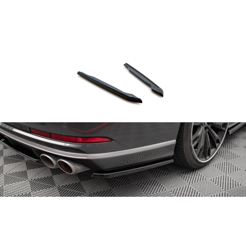 REAR SIDE SPLITTERS AUDI S8 D5 GLOSS BLACK
