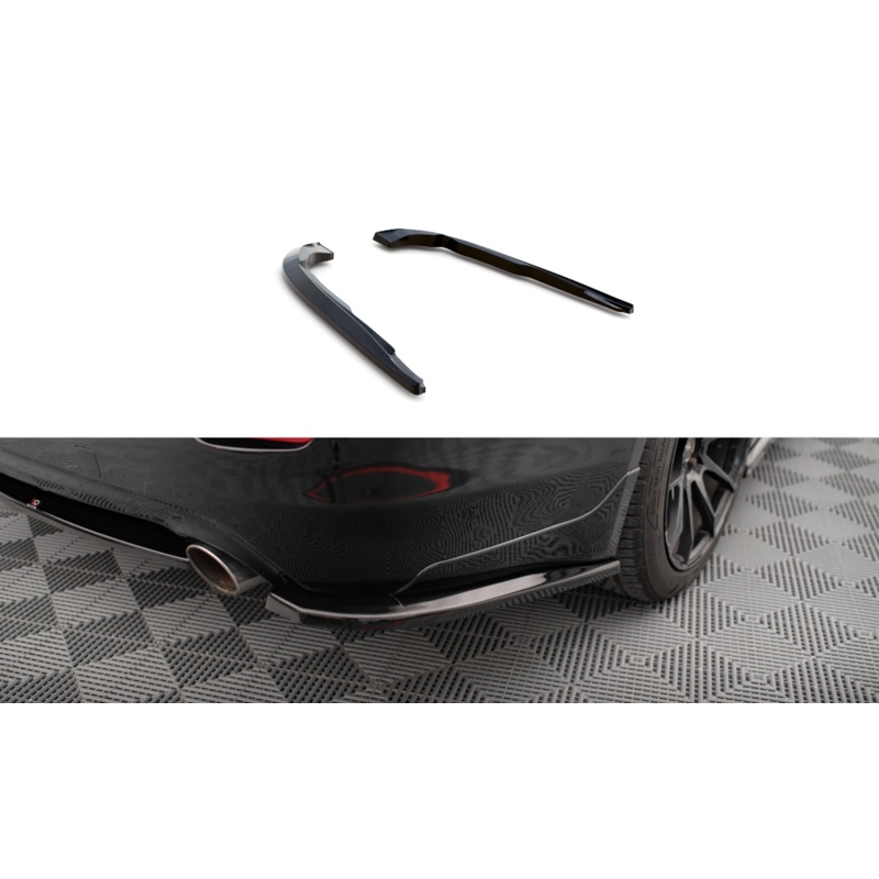 REAR SIDE SPLITTERS INFINITI Q50 S MK1 GLOSS BLACK