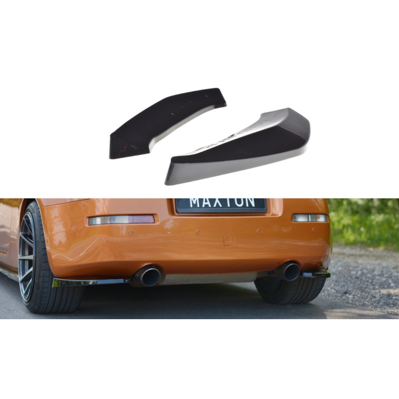 REAR SIDE SPLITTERS NISSAN 350Z GLOSS BLACK