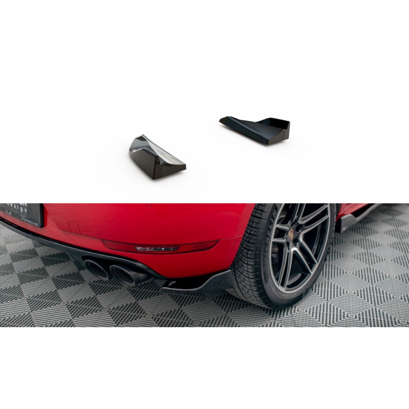 Rear Side Splitters Porsche Macan GTS / Sport Design Mk1 Facelift GLOSS BLACK