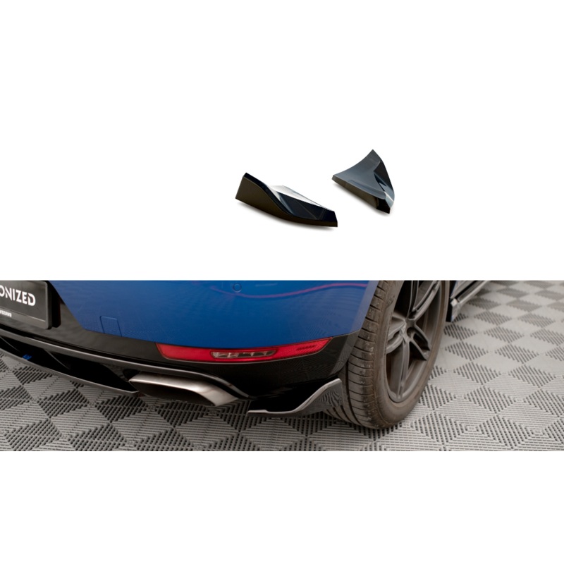 REAR SIDE SPLITTERS PORSCHE MACAN MK1 GLOSS BLACK