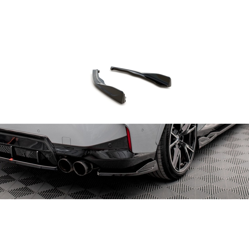 REAR SIDE SPLITTERS V.1 BMW 2 COUPE M240I G42 GLOSS BLACK