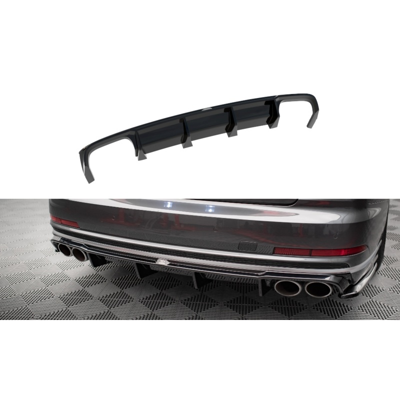REAR VALANCE AUDI S8 D5 GLOSS BLACK