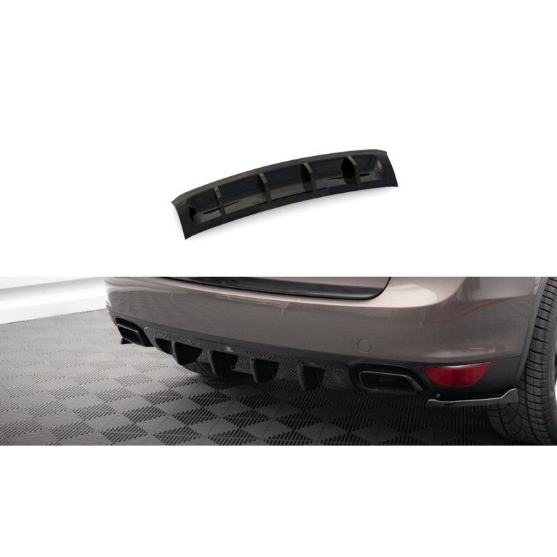 REAR VALANCE PORSCHE CAYENNE MK2 GLOSS BLACK