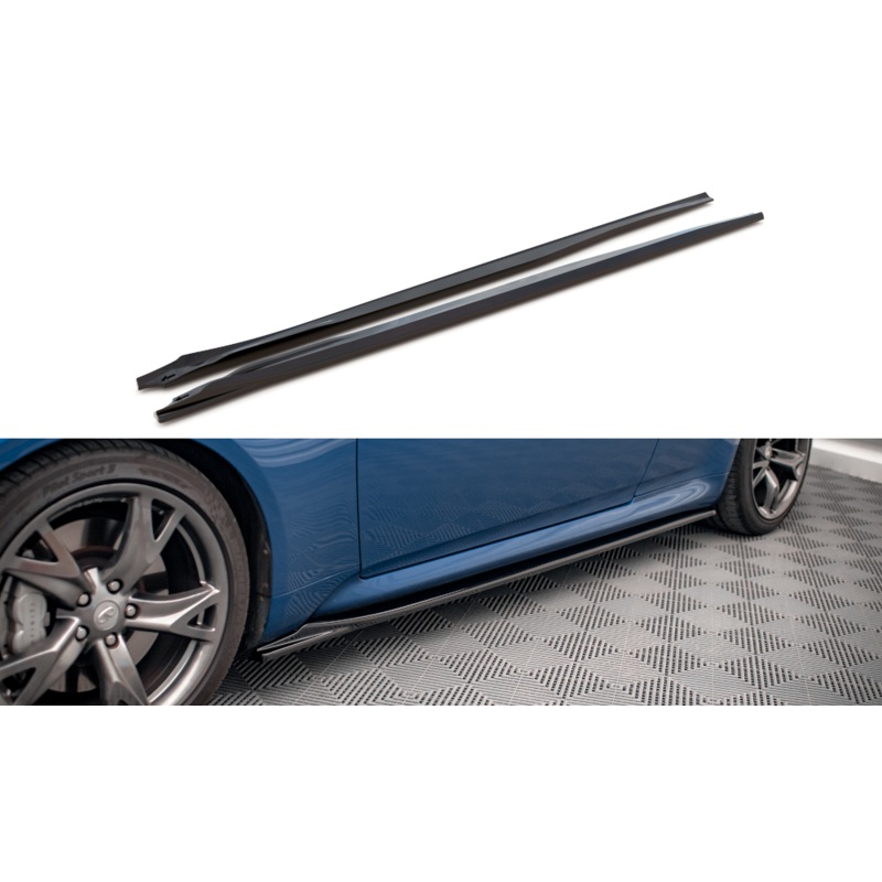 SIDE SKIRTS DIFFUSERS INFINITI G37 COUPE GLOSS BLACK