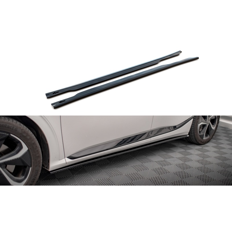 SIDE SKIRTS DIFFUSERS KIA EV6 GT-LINE MK1 GLOSS BLACK