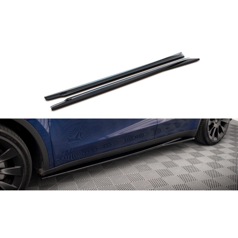 SIDE SKIRTS DIFFUSERS V.1 TESLA MODEL Y GLOSS BLACK