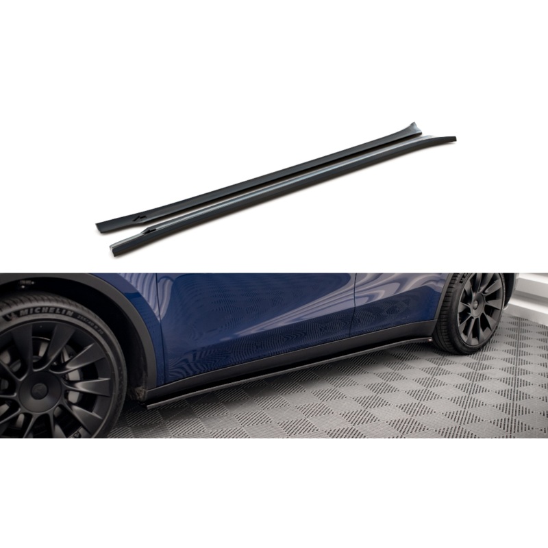 SIDE SKIRTS DIFFUSERS V.2 TESLA MODEL Y GLOSS BLACK