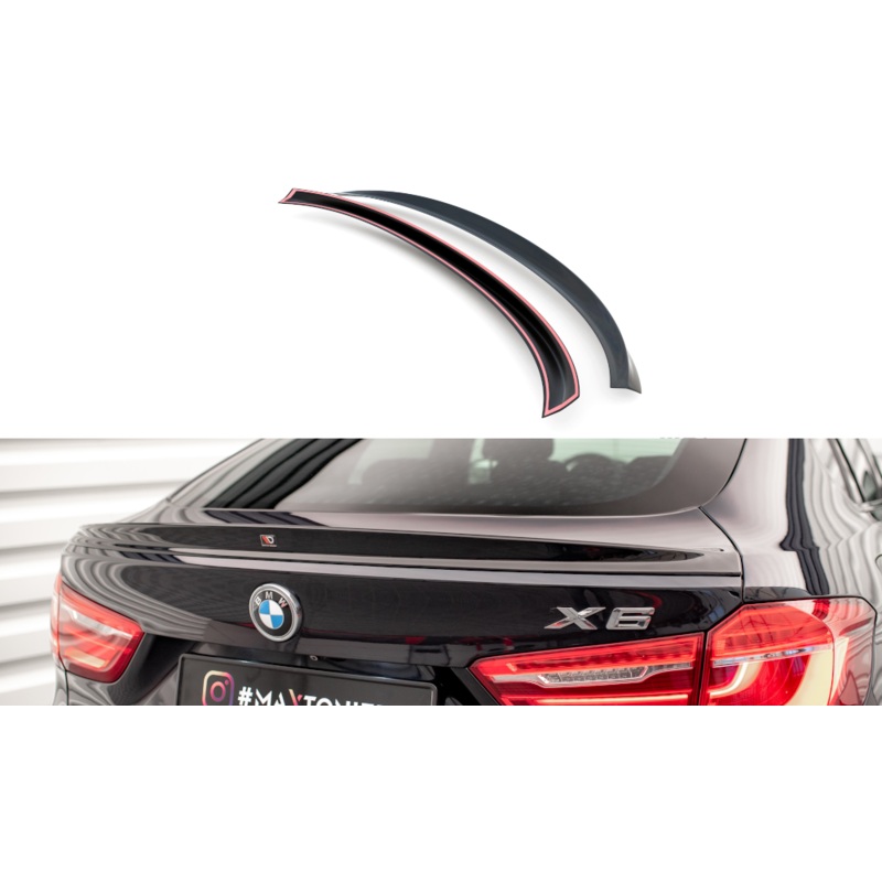 SPOILER CAP (3D) V.2 BMW X6 M-PACK F16 GLOSS BLACK