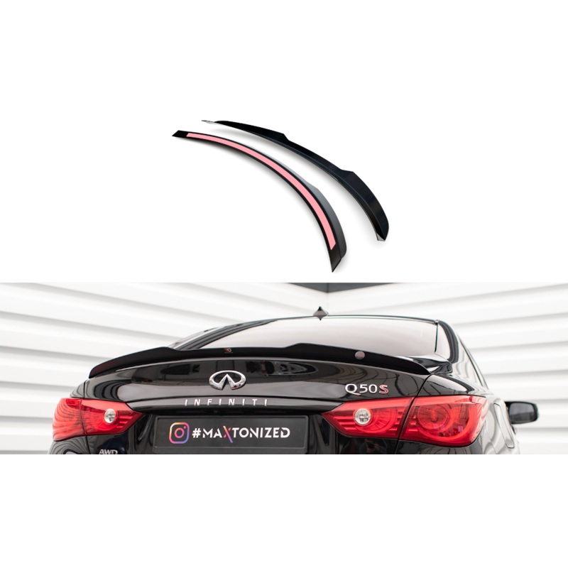 SPOILER CAP INFINITI Q50 S MK1 GLOSS BLACK