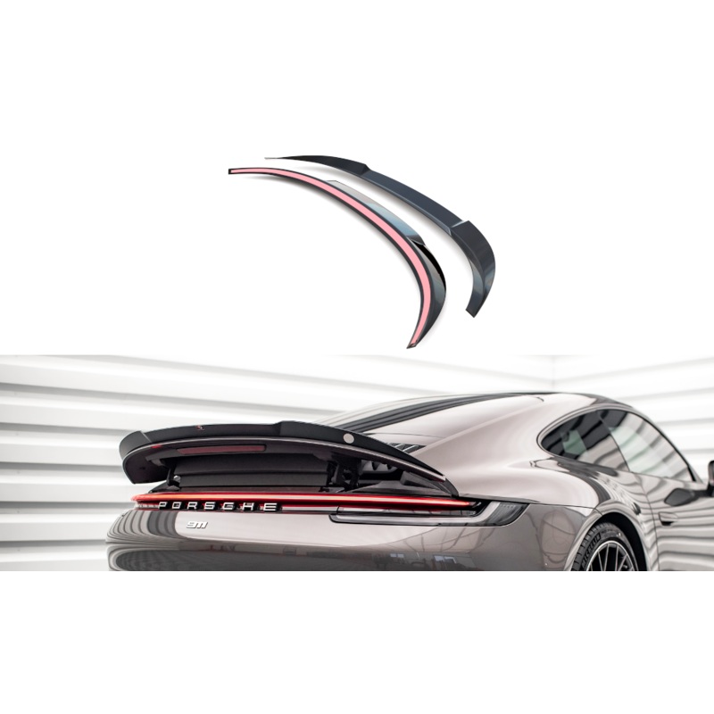 SPOILER CAP PORSCHE 911 CARRERA 4S 992 GLOSS BLACK