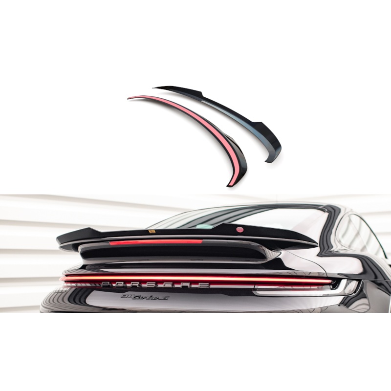 SPOILER CAP PORSCHE PORSCHE 911 TURBO S 992 GLOSS BLACK