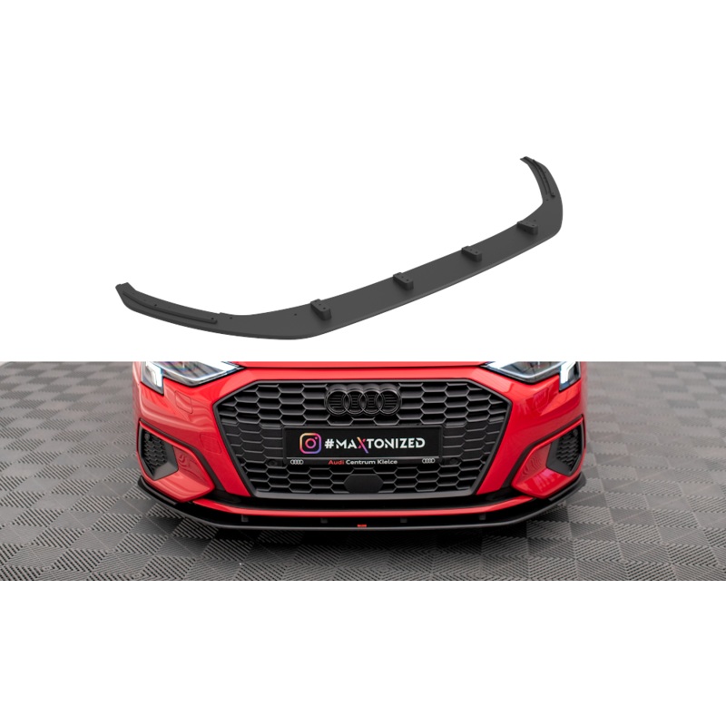 STREET PRO FRONT SPLITTER AUDI A3 8Y BLACK