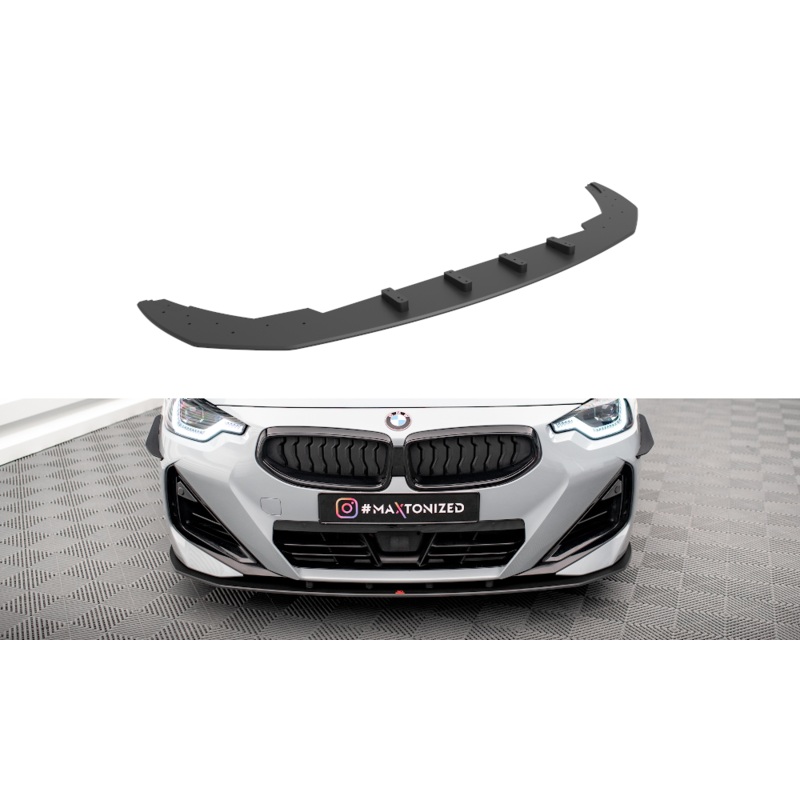 STREET PRO FRONT SPLITTER BMW 2 COUPE M-PACK / M240I G42 BLACK