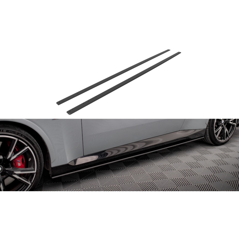 STREET PRO SIDE SKIRTS DIFFUSERS BMW 2 COUPE M-PACK / M240I G42 BLACK